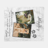 Couverture Polaire Marble Pet Memorial Sympathie Photo (Devant (Horizontal))