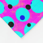 Couverture Polaire Marbre Abstrait Fluid Art Turquoise bleu violet (Coin)