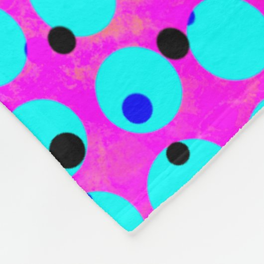 Couverture Polaire Marbre Abstrait Fluid Art Turquoise bleu violet (Coin)