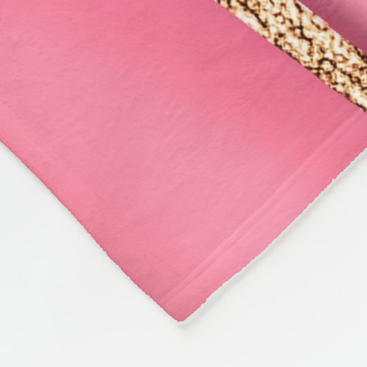 Couverture Polaire marbre Abstrait rose liquide avec parties scintill (Coin)