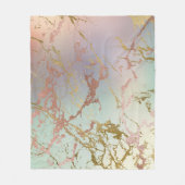 Couverture Polaire Marbre beige élégant | Mint Sage Green Rose Gold (Devant)