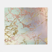 Couverture Polaire Marbre beige élégant | Mint Sage Green Rose Gold (Devant (Horizontal))