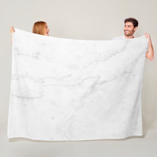 Couverture Polaire Marbre Blanc