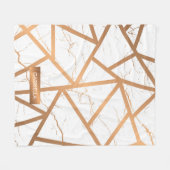 Couverture Polaire Marbre blanc et doré (Devant (Horizontal))