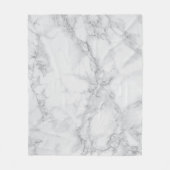 Couverture Polaire Marbre blanc et gris (Devant)