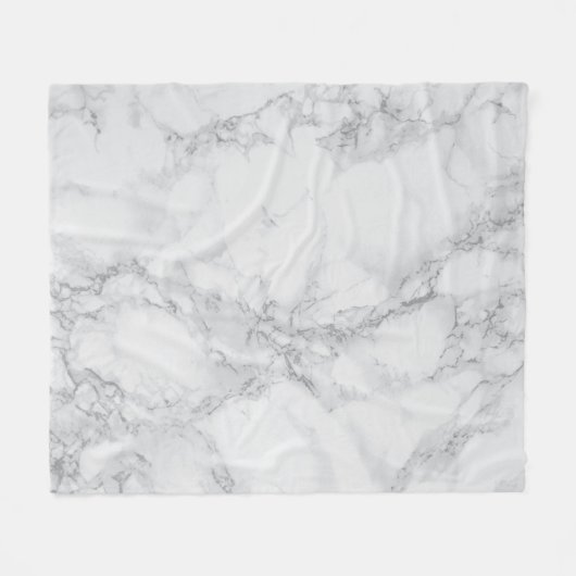 Couverture Polaire Marbre blanc et gris (Devant (Horizontal))