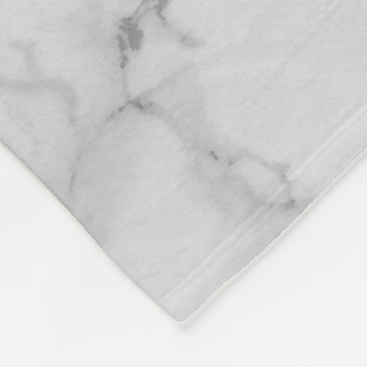 Couverture Polaire Marbre blanc et gris (Coin)