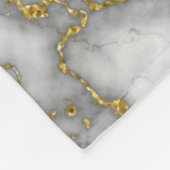 Couverture Polaire Marbre blanc et or élégant (Coin)
