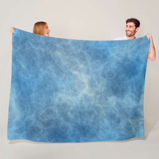 Couverture Polaire Marbre bleu Abstrait (En situation)