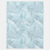 Couverture Polaire Marbre bleu argent (Devant)