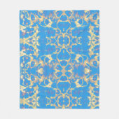 Couverture Polaire Marbre bleu + or (Devant)