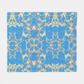 Couverture Polaire Marbre bleu + or (Devant (Horizontal))