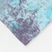 Couverture Polaire Marbre bleu, rose et violet Abstrait (Coin)