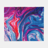 Couverture Polaire Marbre bleu rouge (Devant (Horizontal))