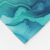 Couverture Polaire Marbre d'encre Mint Aqua (Coin)