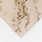 Couverture Polaire Marbre doré Abstrait avec vagues de parties scinti (Coin)