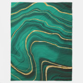 Couverture Polaire Marbre doré malachite (Devant)