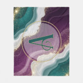 Couverture Polaire Marbre doré pailleté de luxe (Devant)