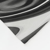 Couverture Polaire Marbre élégant 7 - liquide noir et blanc (Coin)