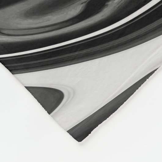 Couverture Polaire Marbre élégant 7 - liquide noir et blanc (Coin)