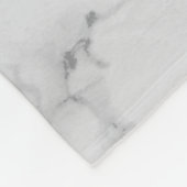 Couverture Polaire Marbre gris blanc monogramme (Coin)