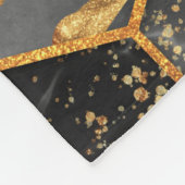 Couverture Polaire Marbre hexagone texture transparente avec feuilles (Coin)