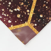 Couverture Polaire Marbre hexagone texture transparente avec or (Coin)