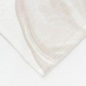 Couverture Polaire Marbre liquide beige, art de la ligne dorée. (Coin)