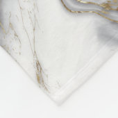 Couverture Polaire Marbre liquide gris - perle et or (Coin)