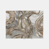 Couverture Polaire Marbre liquide - perle et or (Devant (Horizontal))