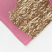 Couverture Polaire Marbre liquide : Rouge or Abstrait. (Coin)