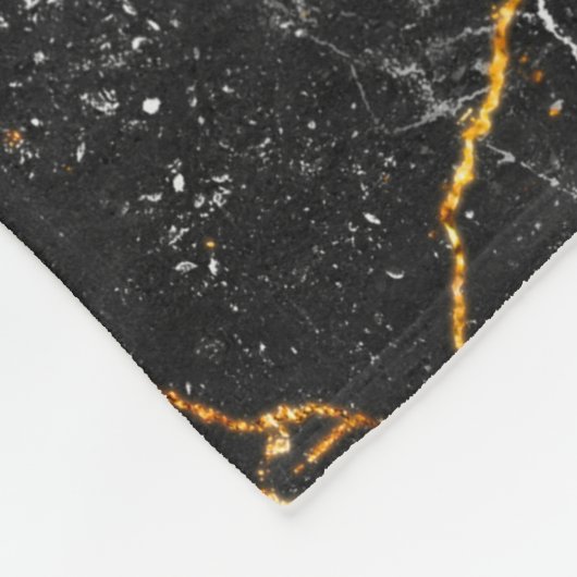Couverture Polaire Marbre noir texture arrière - plan, marbre naturel (Coin)