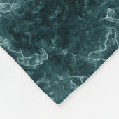 Couverture Polaire Marbre noir turquoise (Coin)