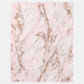 Couverture Polaire Marbre Parties scintillant rose Rose de luxe (Devant)