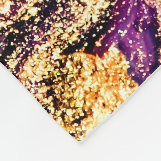 Couverture Polaire Marbre pourpre avec parties scintillant or (Coin)