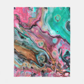 Couverture Polaire Marbre rose et vert (Devant)