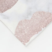 Couverture Polaire marbre rose girly élégant de blanc de lèvres de (Coin)