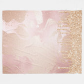 Couverture Polaire Marbre Rosegold Blush avec Droplets Parties scinti (Devant (Horizontal))