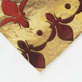 Couverture Polaire Marbre rouge et or Fleur de lis (Coin)