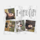 Couverture Polaire Marbre Sympathy Memorials Keepsaké Photo Collage (Devant (Horizontal))