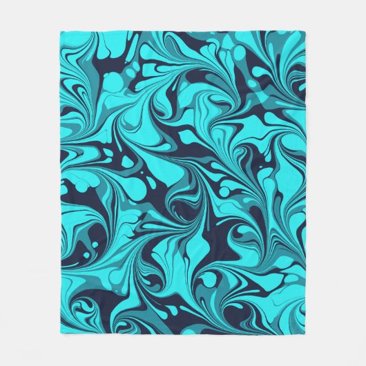 Couverture Polaire Marbre turquoise (Devant)