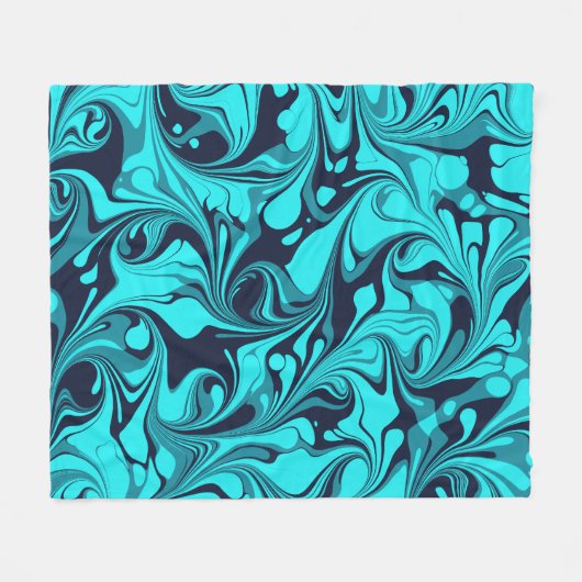 Couverture Polaire Marbre turquoise (Devant (Horizontal))