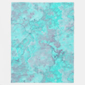 Couverture Polaire Marbre turquoise Abstrait (Devant)