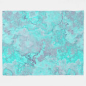 Couverture Polaire Marbre turquoise Abstrait (Devant (Horizontal))