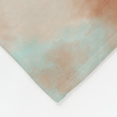 Couverture Polaire Marbre turquoise et rouille Abstrait (Coin)