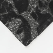 Couverture Polaire Marbre veiné noir et argent (Coin)