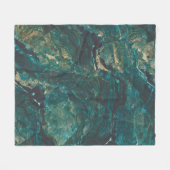 Couverture Polaire Marbre vert foncé : texture luxueuse. (Devant (Horizontal))