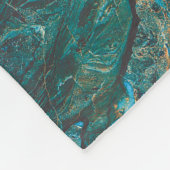 Couverture Polaire Marbre vert foncé : texture luxueuse. (Coin)