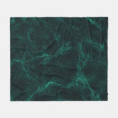 Couverture Polaire Marbre vert foncé, texture transparente. (Devant (Horizontal))