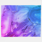 Couverture Polaire Marbre Violet Exotique (Devant (Horizontal))